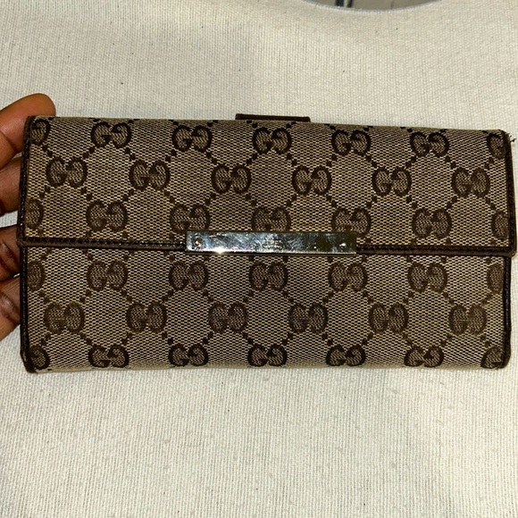 Authentic Gucci  Wallet trifold Vintage GG - Picture 12 of 14